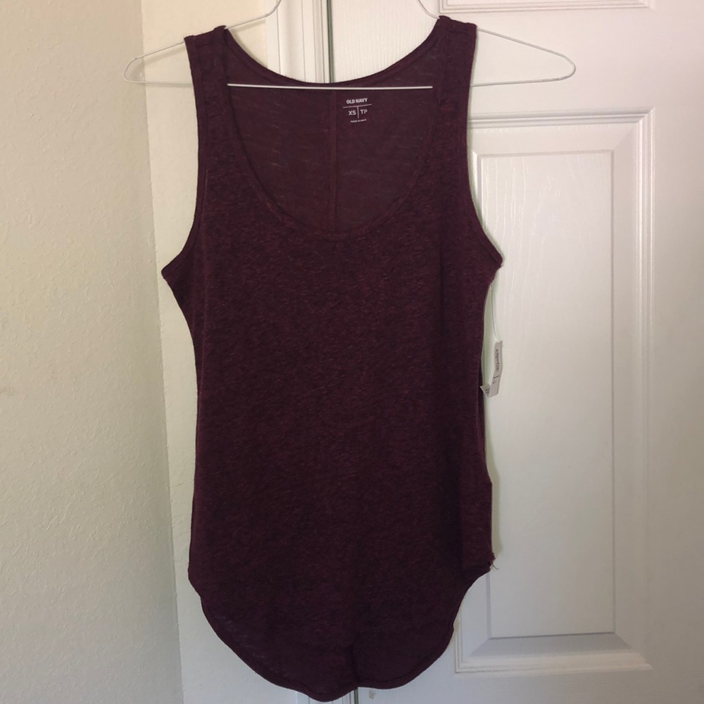 Maroon old navy tank